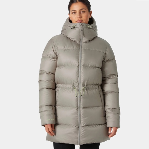 Helly Hansen Women's Essence Down Parka Terrazzo Taupe medium nwt $350 - Picture 1 of 16